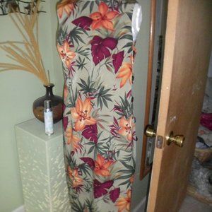 R&K Originals long sheath dress.bright floral sz10